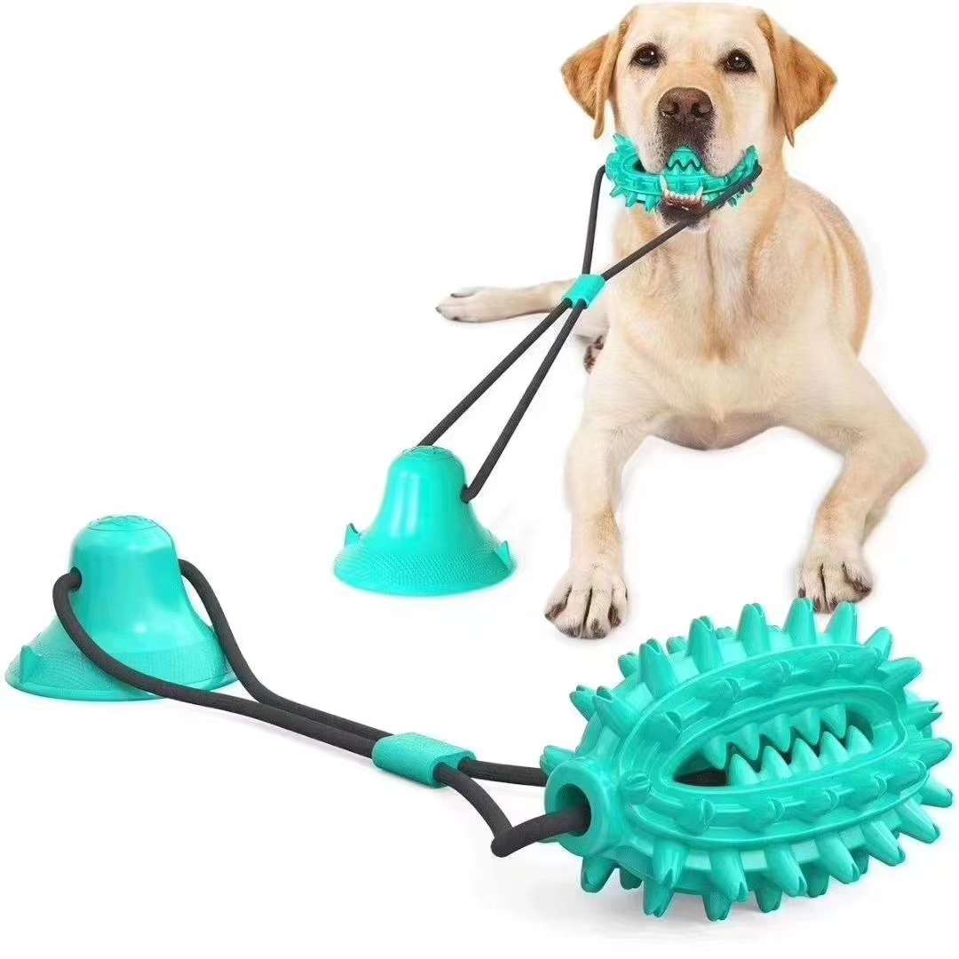 A variety of product configuration, prickly pear dog toothbrush, both ends through, can be easily matched with molar rope or suction cup, combined into a variety of configuration of dog toys, to prevent selling! The product uses me Specification drawing