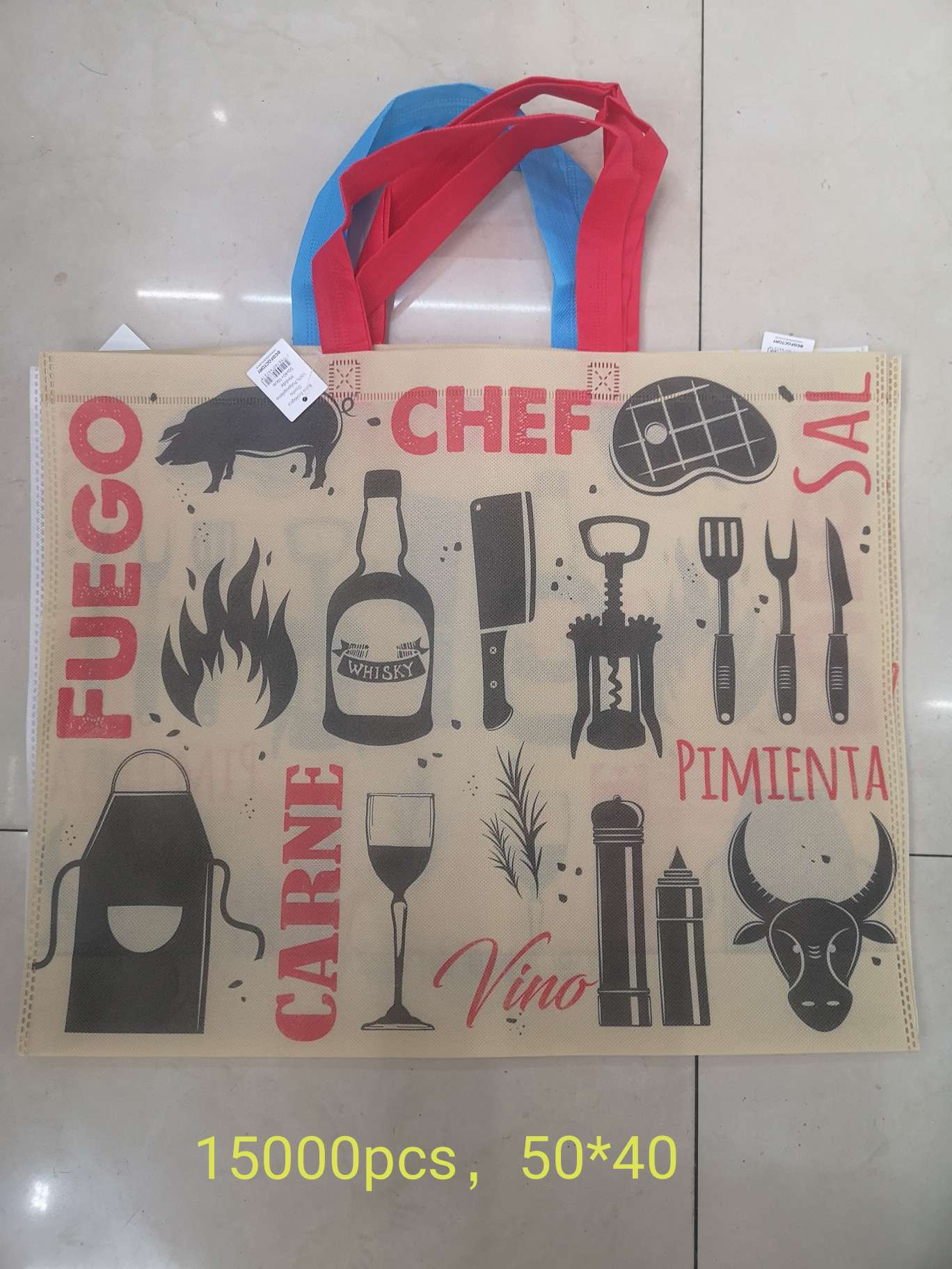 Factory direct sales of non-woven fabric, customizable printed heat-pressed bags and handbags details Picture