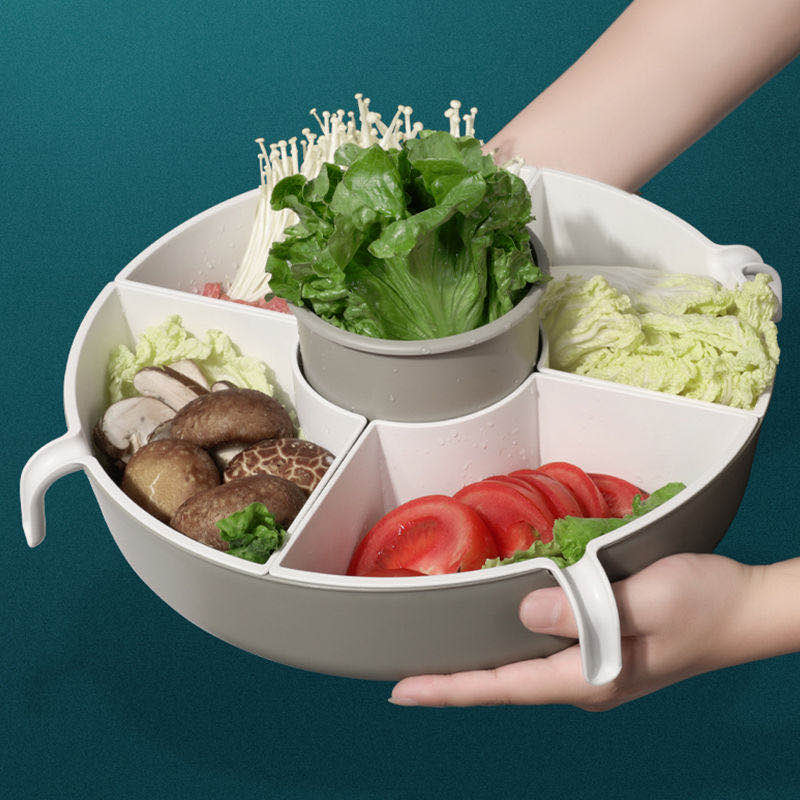 多功能火锅盒，家用沥水篮，蔬菜盒，水果盆详情图6