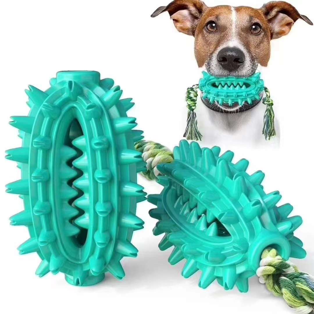 A variety of product configuration, prickly pear dog toothbrush, both ends through, can be easily matched with molar rope or suction cup, combined into a variety of configuration of dog toys, to prevent selling! The product uses me undefined