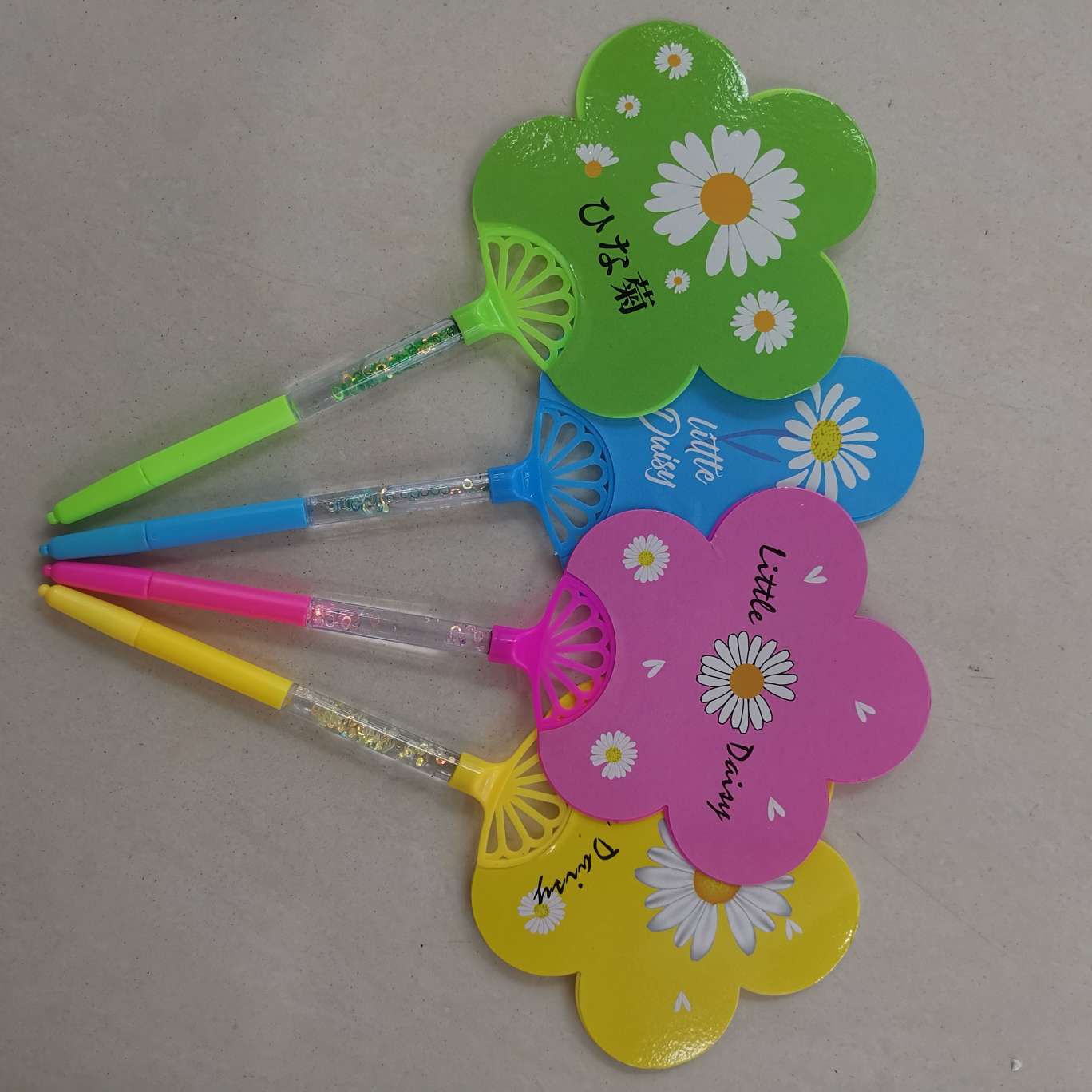 Flower-shaped sand gel pen details Picture