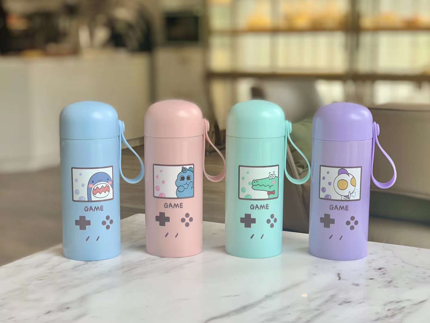 迷你杯QQ杯口袋杯不锈钢真空保温便携吊带杯旅行动物系列细节图