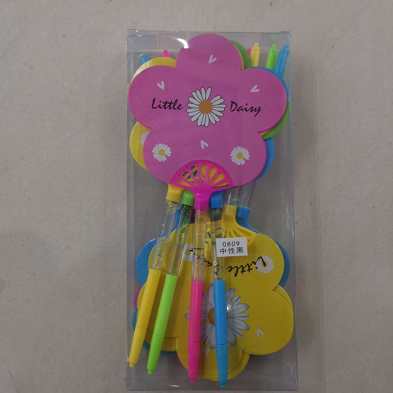 Flower-shaped sand gel pen detail image 1