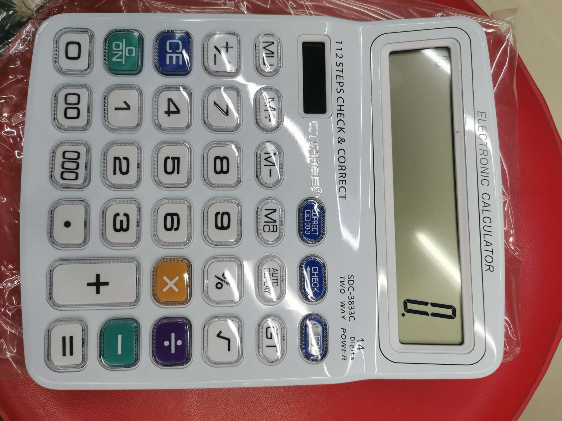 白色14位计算器查数型，外观美，价格实惠欢迎选购细节图