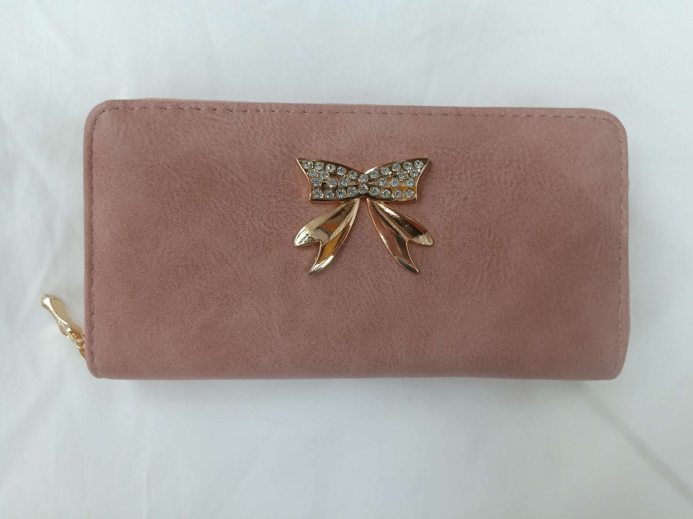 PU蝴蝶节五金单拉钱包图