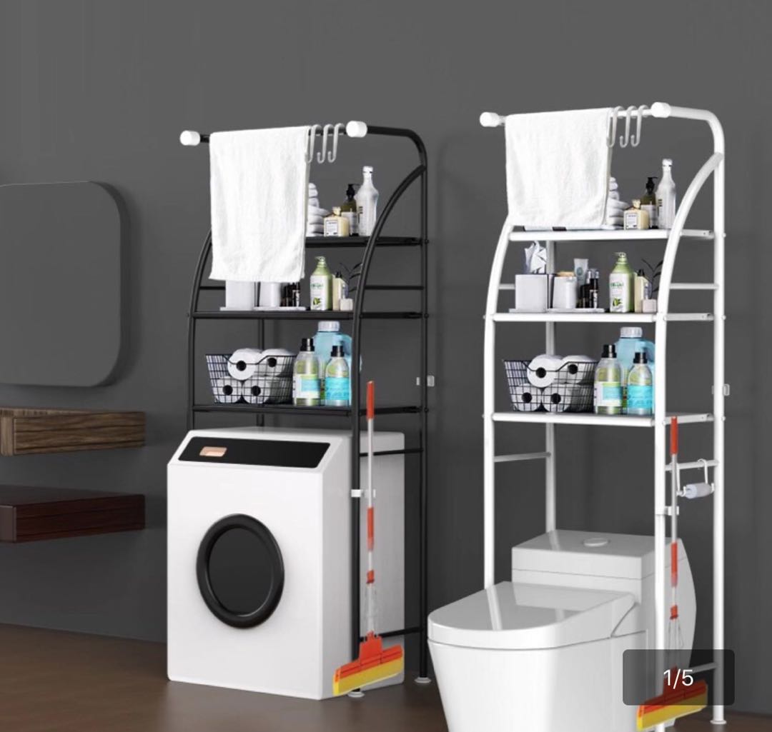 Bathroom toilet rack washbasin rack toilet kitchen rack floor washing machine rack Bathroom storage rack