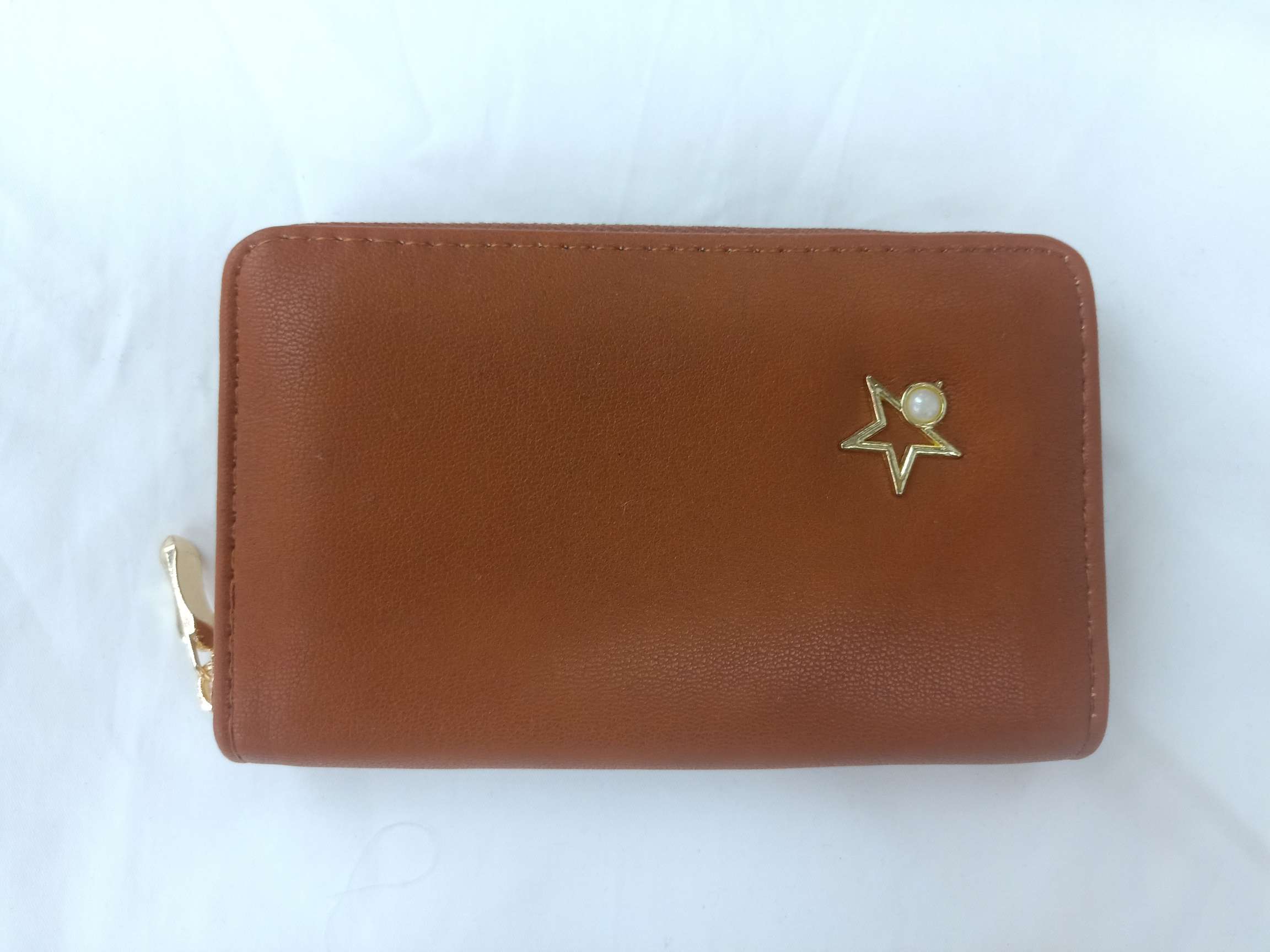 PU中号五角星五金单拉钱包