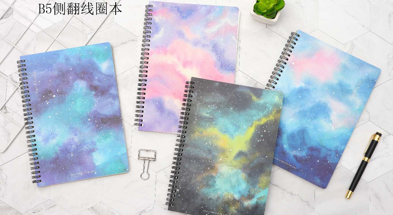 Retro style writing book simple and fresh coil B5 star walk thumbnail