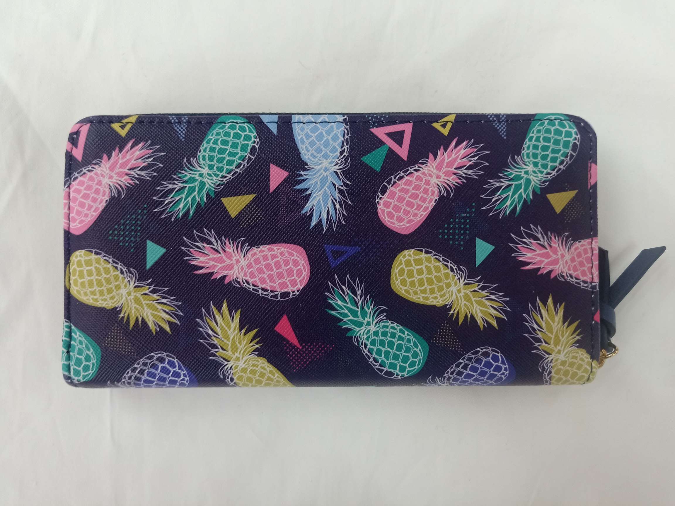 菠萝彩绘单拉钱包