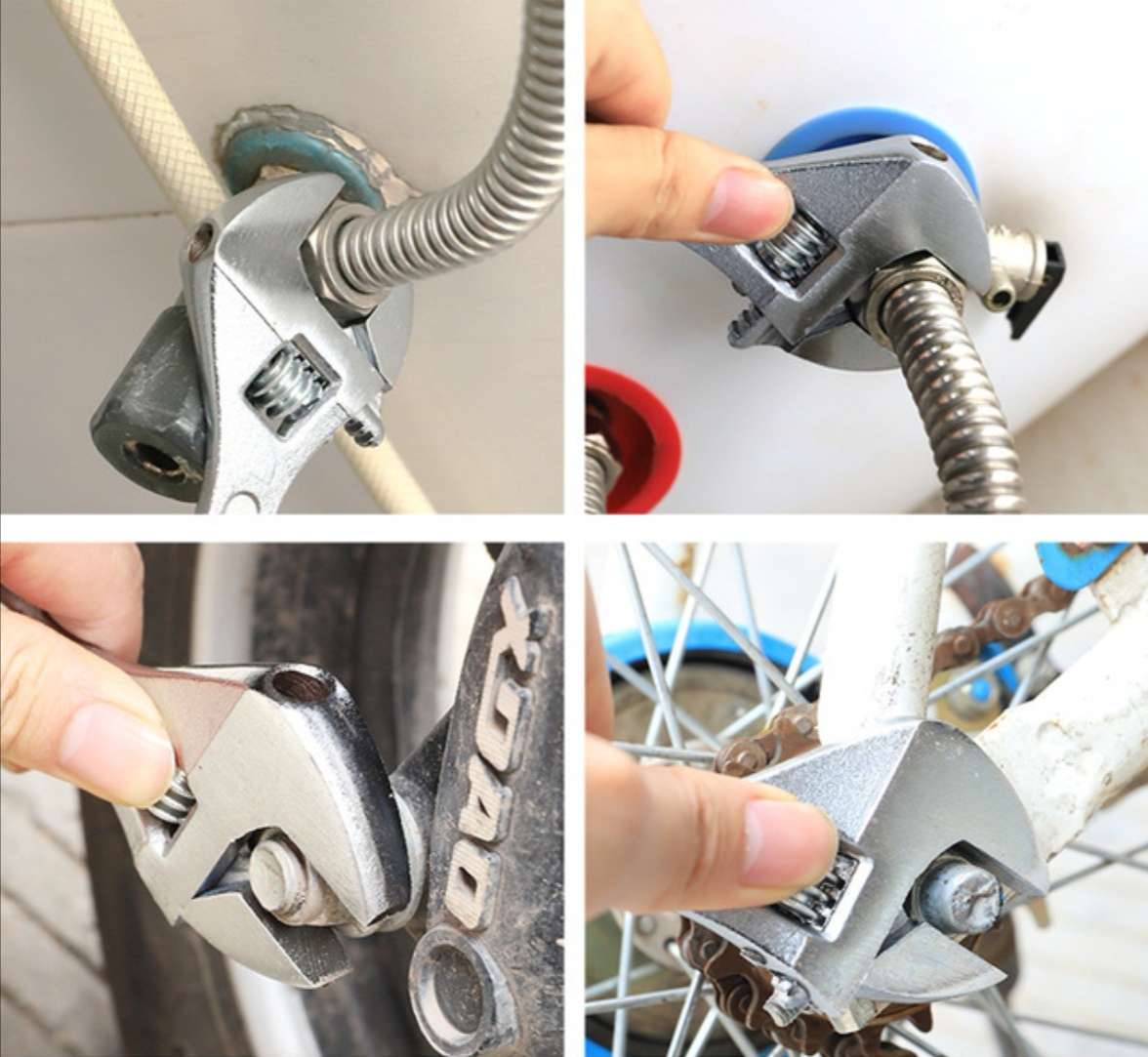 活动扳手多功能开口扳手五金工具锻打材质10寸活动扳手插卡包装详情图3