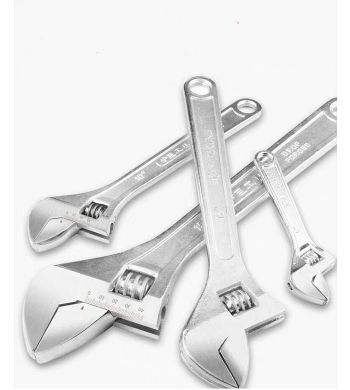 活动扳手多功能开口扳手五金工具锻打材质10寸活动扳手插卡包装详情图6