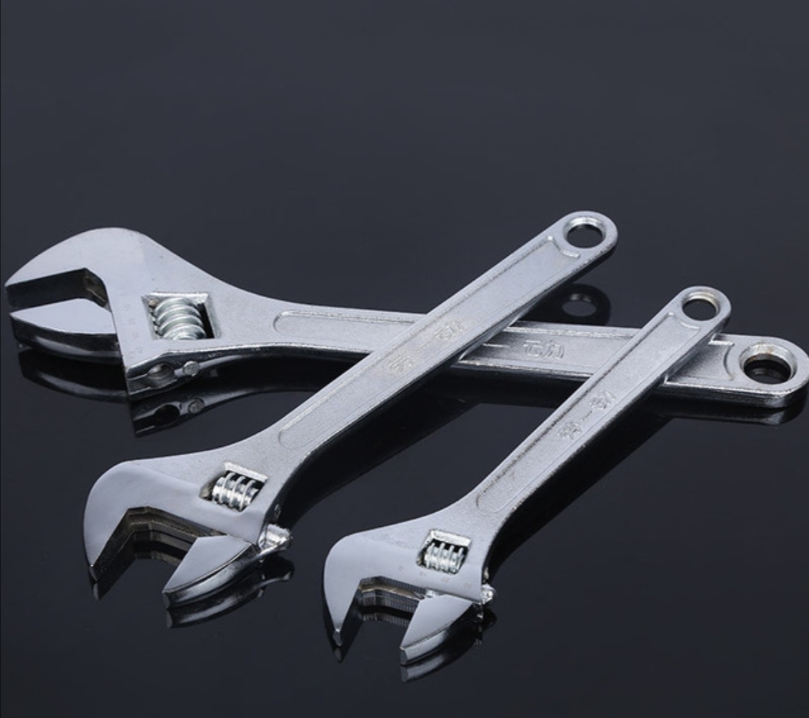 活动扳手多功能开口扳手五金工具锻打材质10寸活动扳手插卡包装详情图5