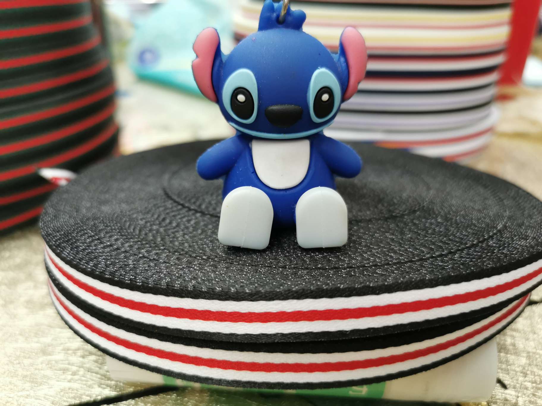 1Cm Red, White, Blue, Navy Blue Polyester Intercolor Dense Grain With Luggage, Shoes And Hats Wrapped Ribbon 100D Section Ribbon undefined