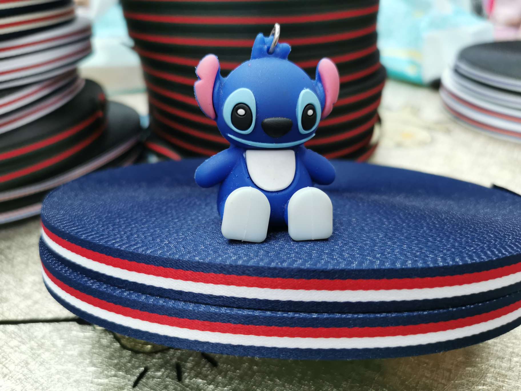 1Cm Red, White, Blue, Navy Blue Polyester Intercolor Dense Grain With Luggage, Shoes And Hats Wrapped Ribbon 100D Section Ribbon undefined