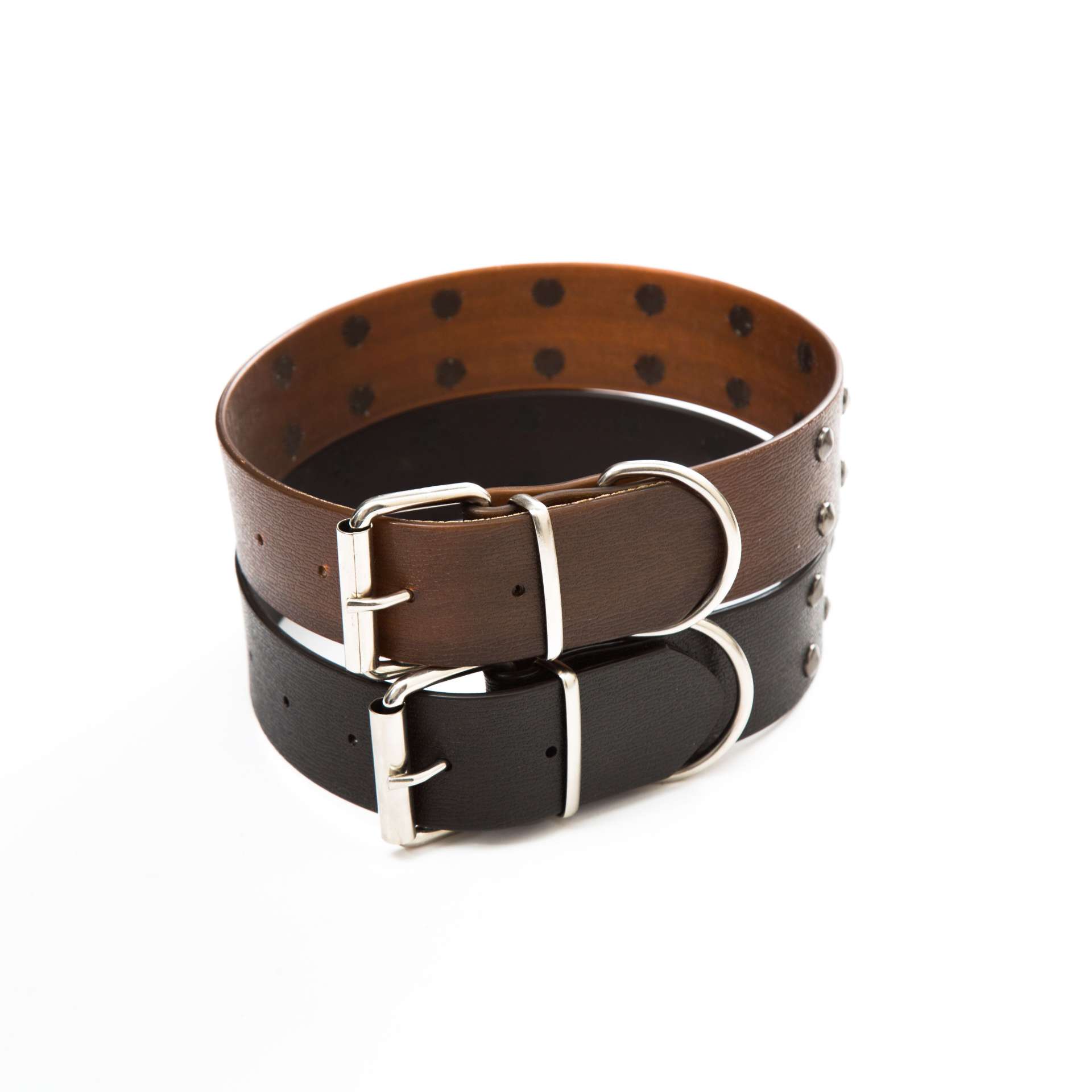 宠物宝宝们PU皮带项圈加上双排铜泡钉，尽显高端大气上档次！详情1