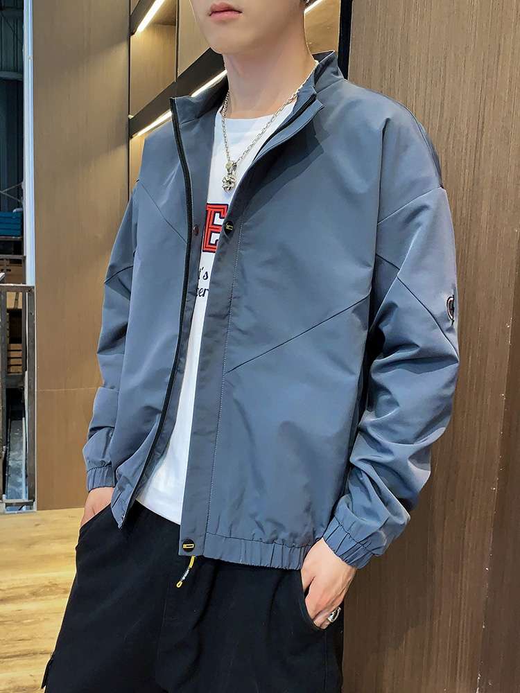 Men's jacket spring and autumn new Korean edition trend instagram popular logo handsome cargo jacket men's versatile clothing thumbnail