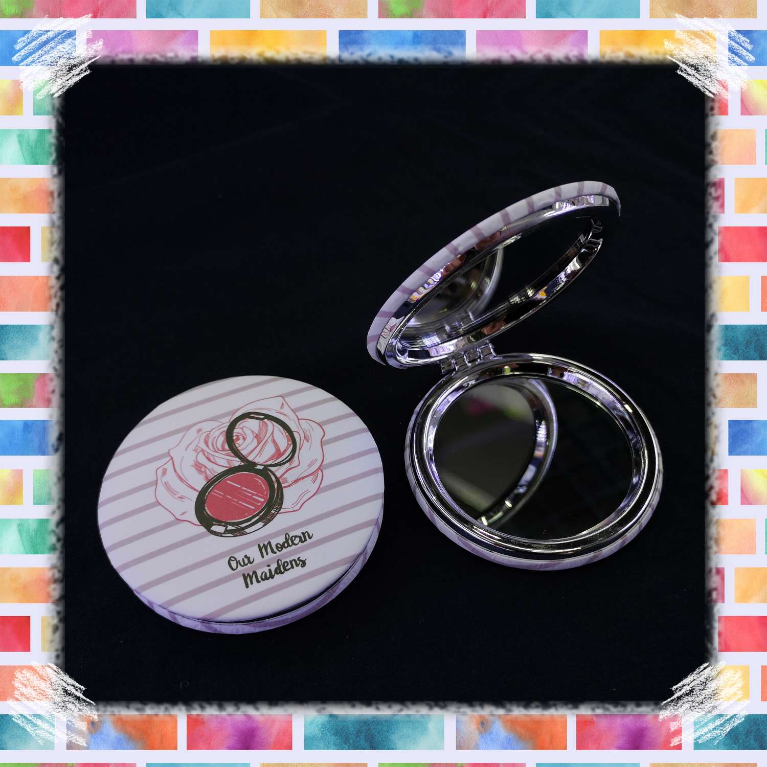 14193M 化妆镜 圆形双面电镀70小镜子产品图