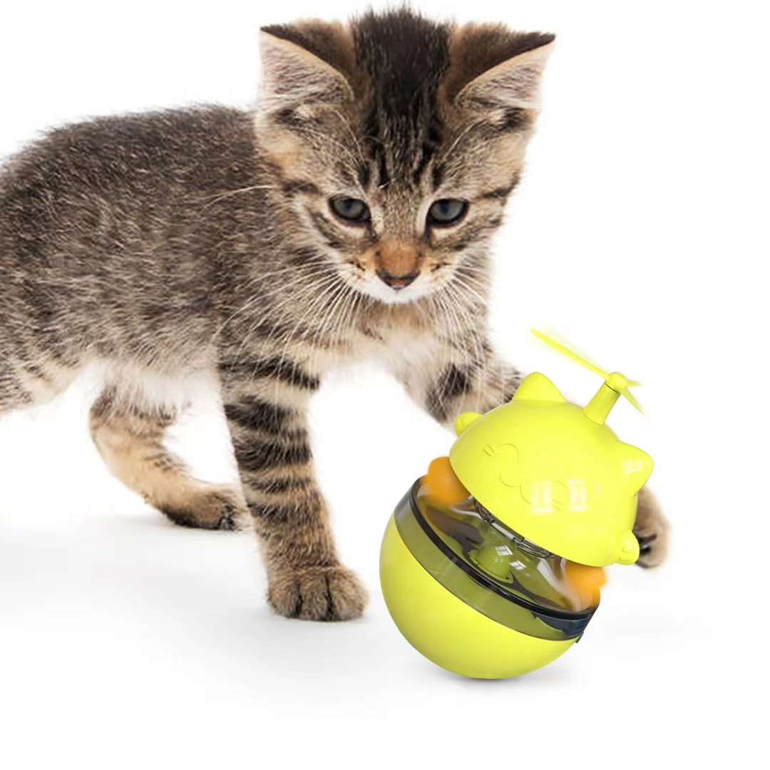 猫玩具爆款升级新品发布，为天猫双11活动商家专供， 集轨道球、漏食球、转动风车、不倒设计为一体的多功能猫玩具！宠物猫猫都