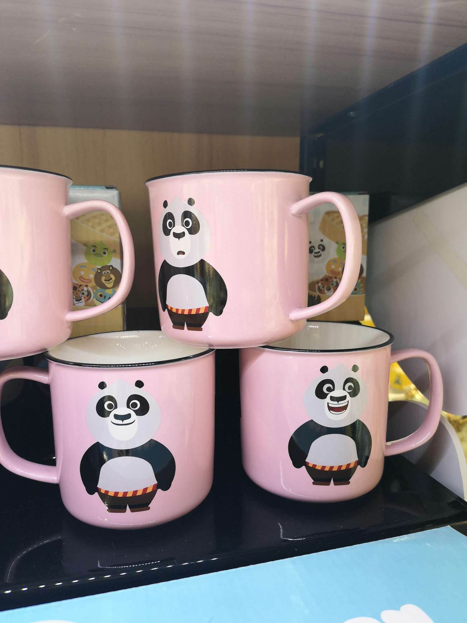 Genuino Kung Fu panda boca taza taza de agua de cerámica details Picture