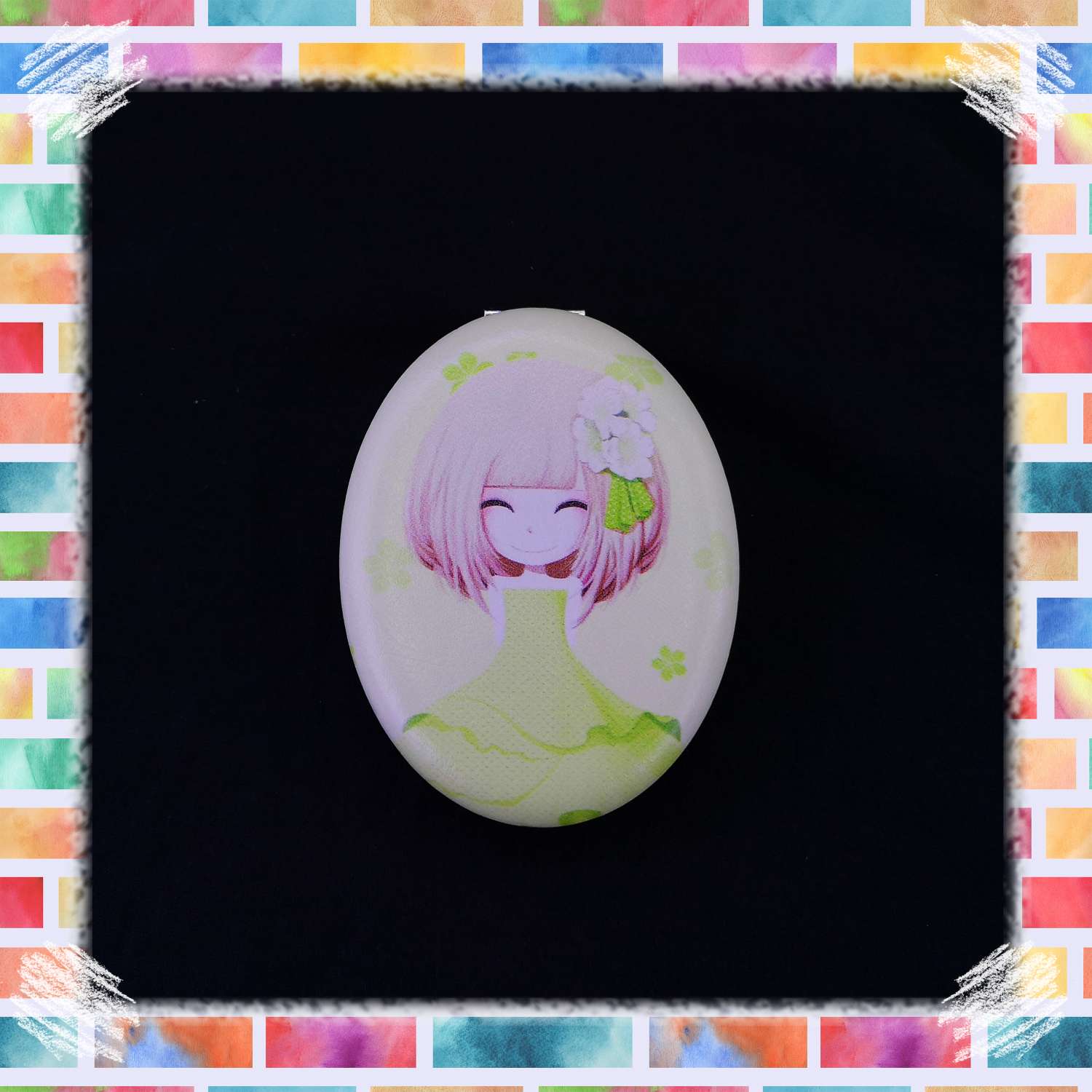 14193M 椭圆形双面印皮镜详情图3