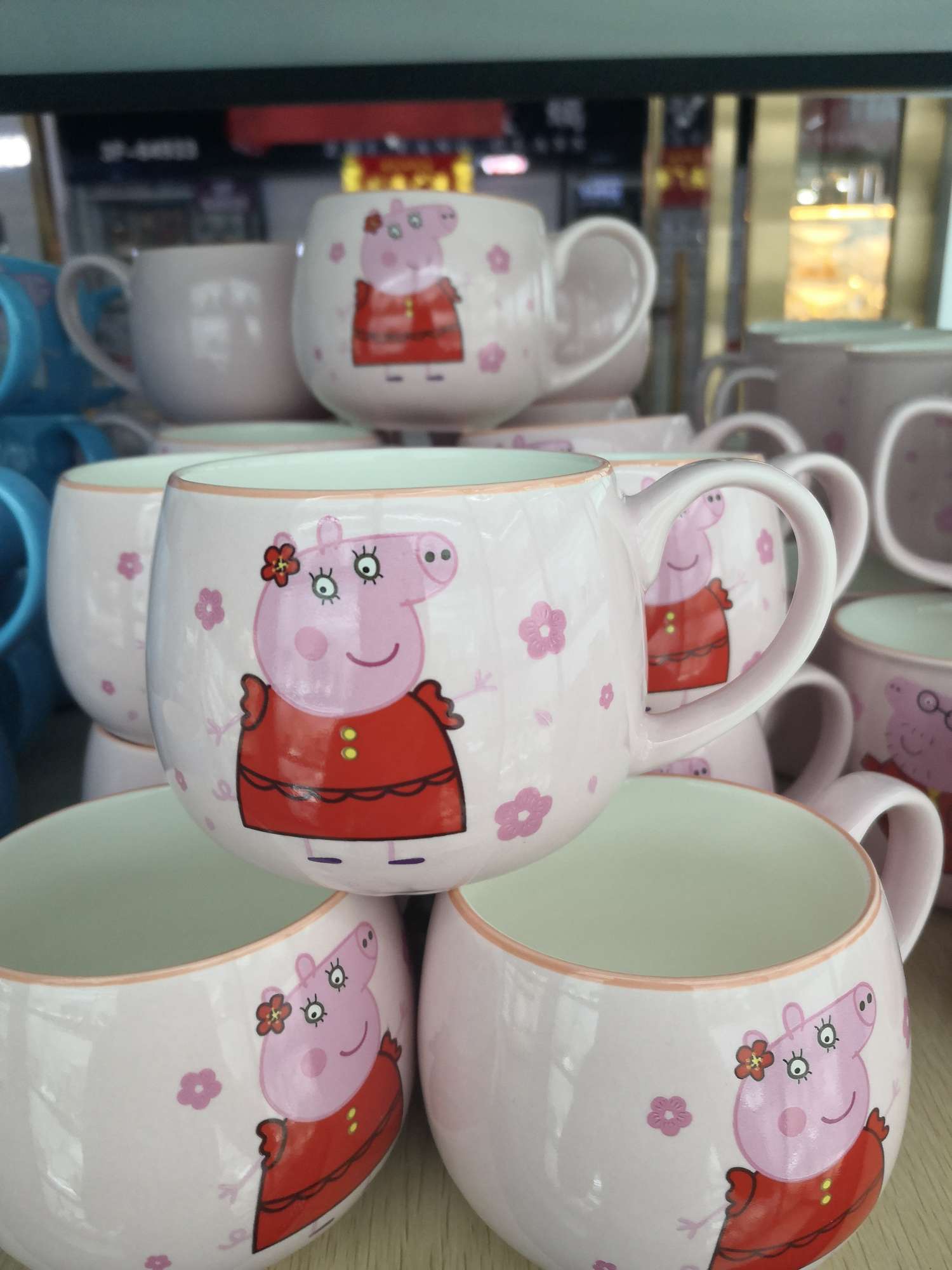 正版授权小猪佩奇钵杯粉色图