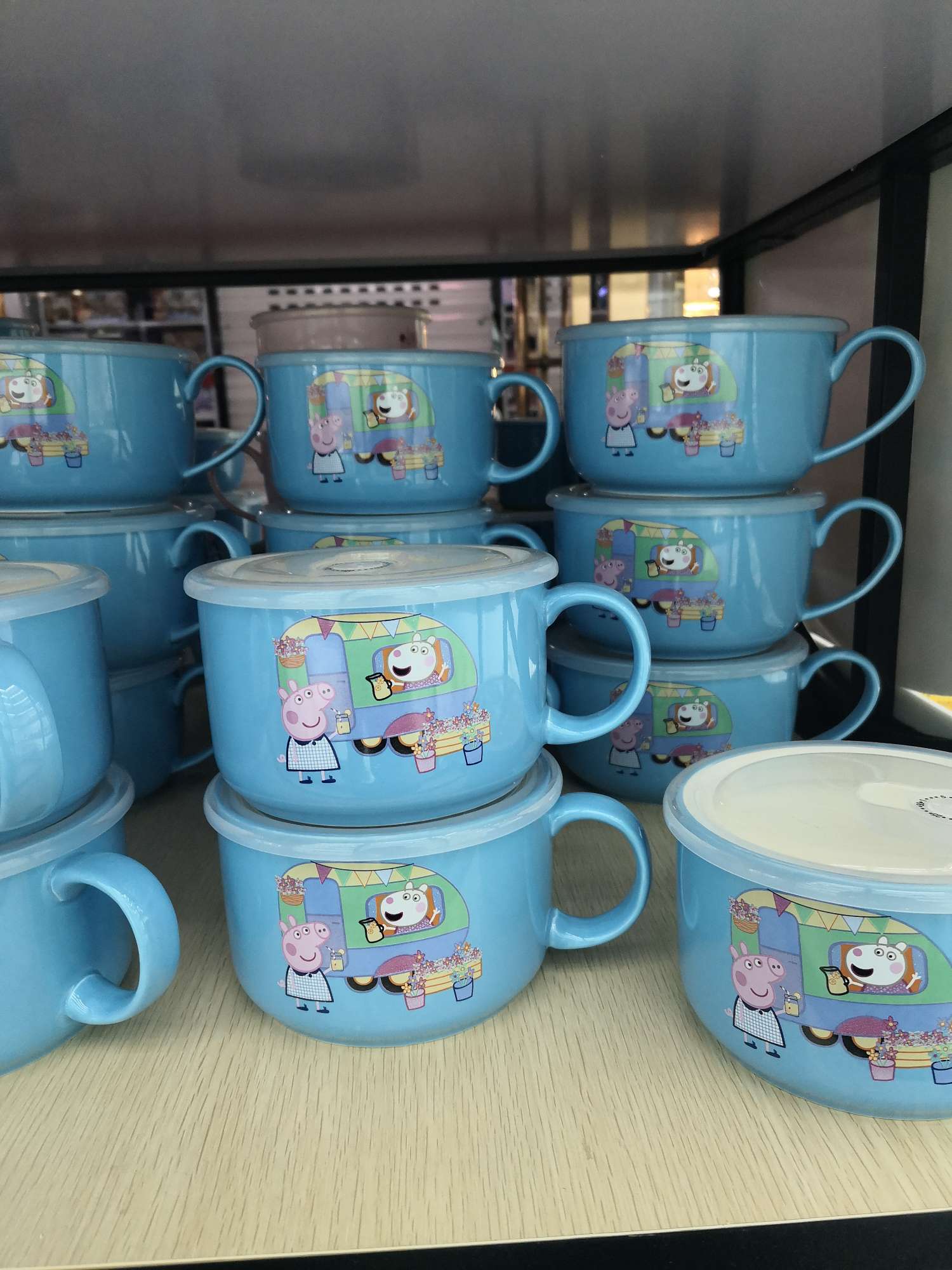 Licensed Peppa Pig 5.25 High Helicopter Soup Cup Noodle Bowl Breakfast Cup details Picture