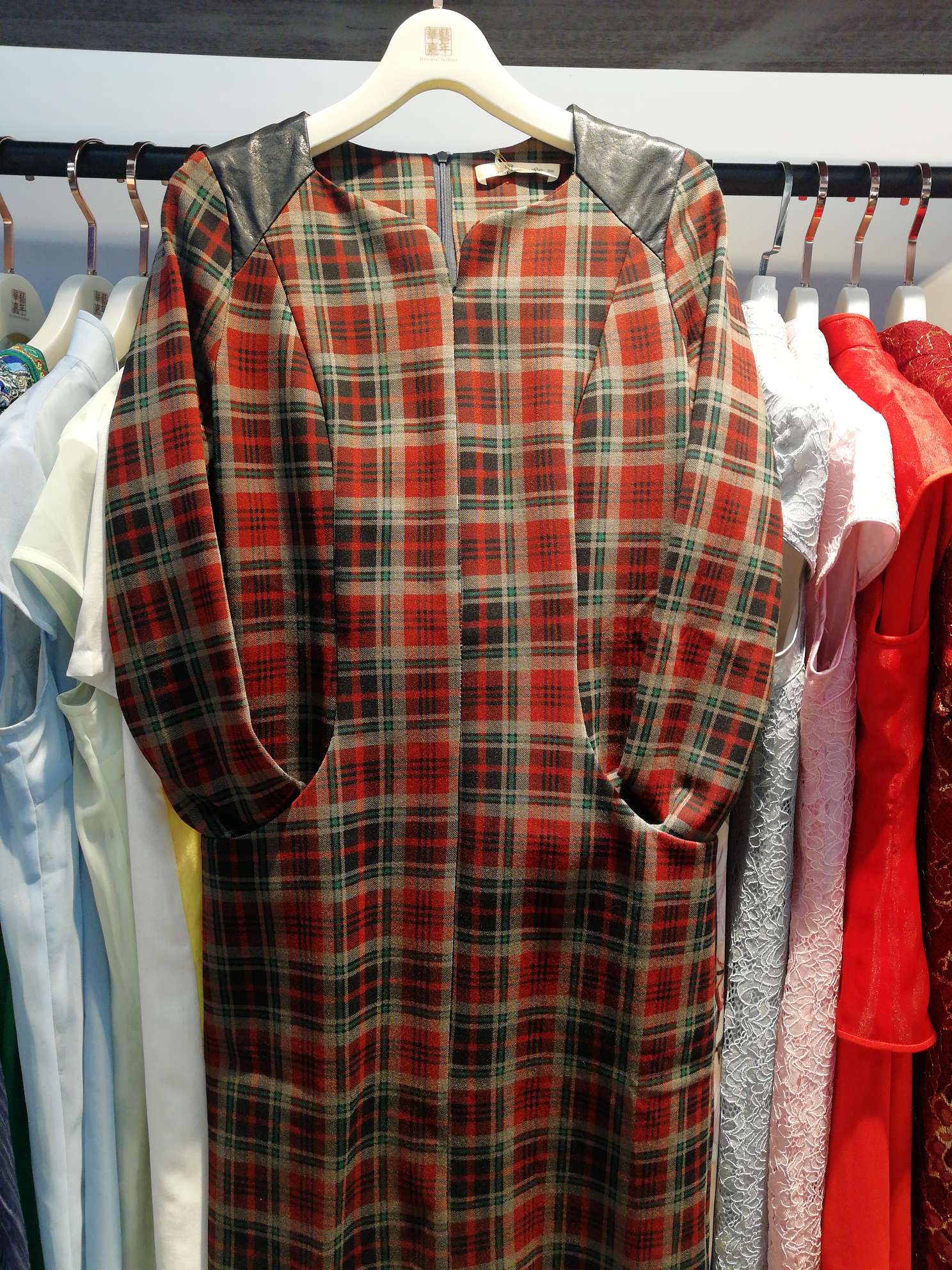 Plaid dress details Picture