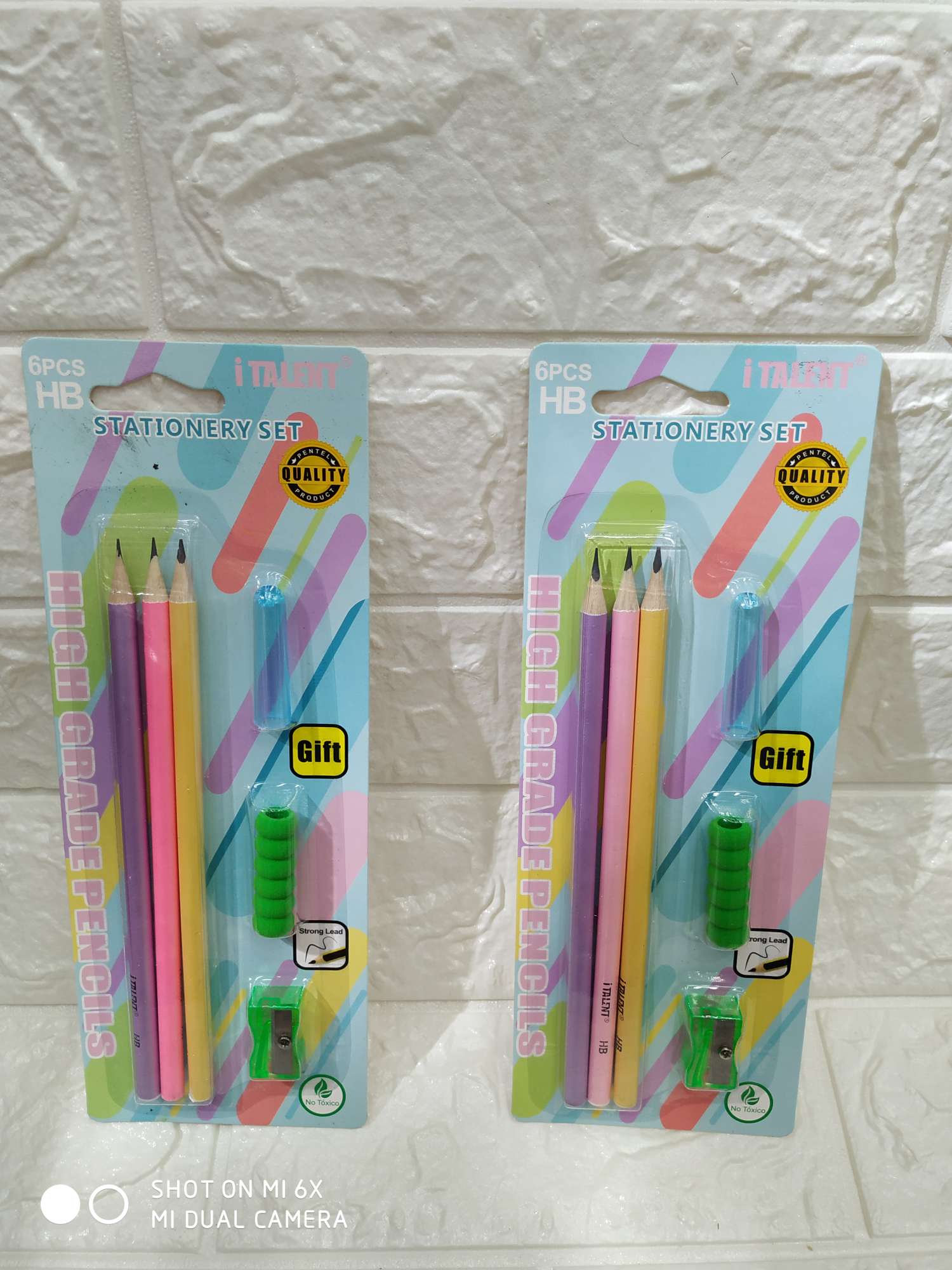 吸卡文具套装铅笔组合套装学生书写用品办公用品作图设计3+3吸卡小清新HB铅笔幼儿园初学阶段详情图1