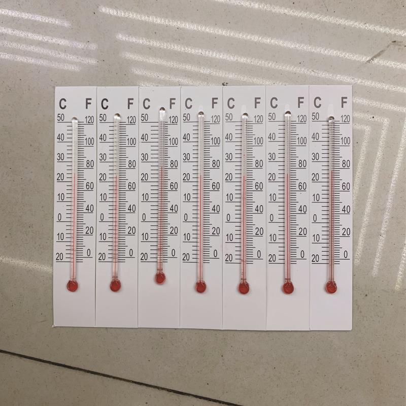 纸卡温度计棒式玻璃温度计不干胶温度计温度计纸片8.5*1.5CM详情图4