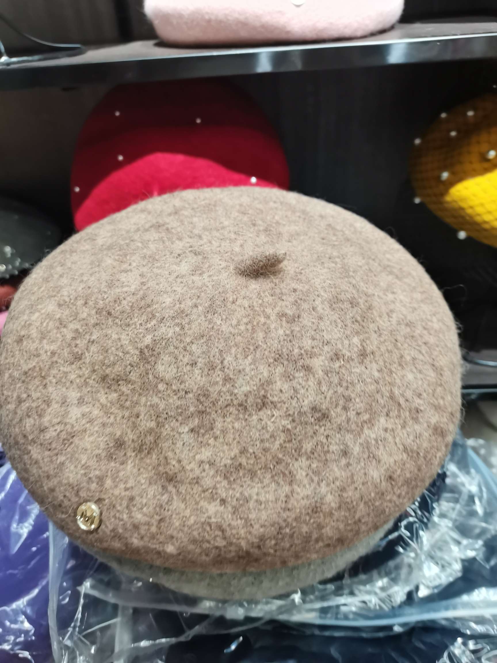 Wool Beret Woman Pearl undefined
