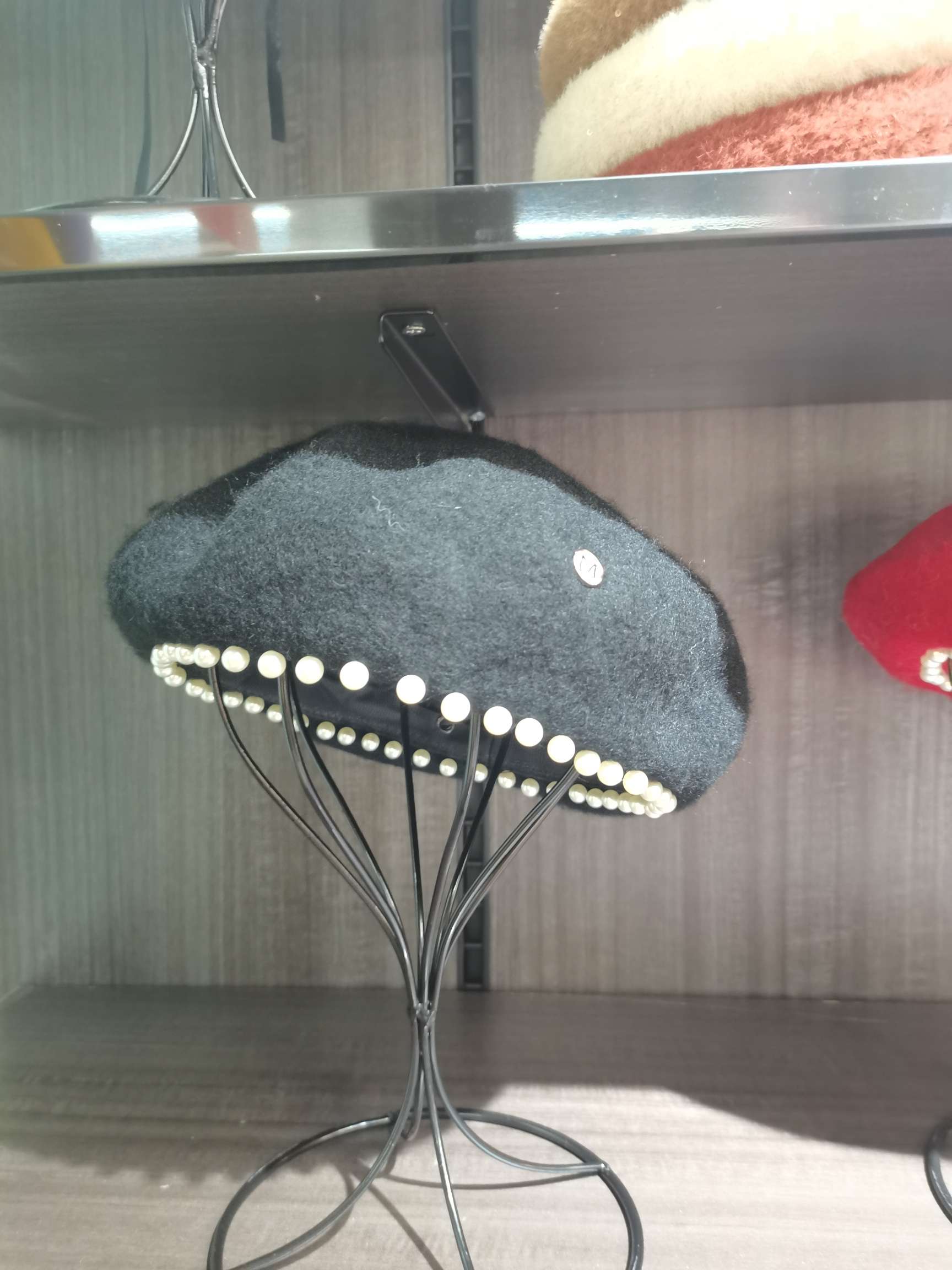 Wool Beret Woman Pearl