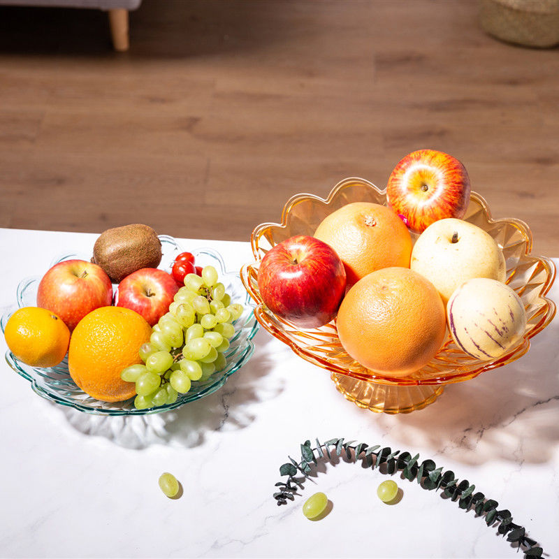 透明水果盘塑料客厅欧式零食糖果盆干果盘碟大号现代简约创意家用  带九 8948图