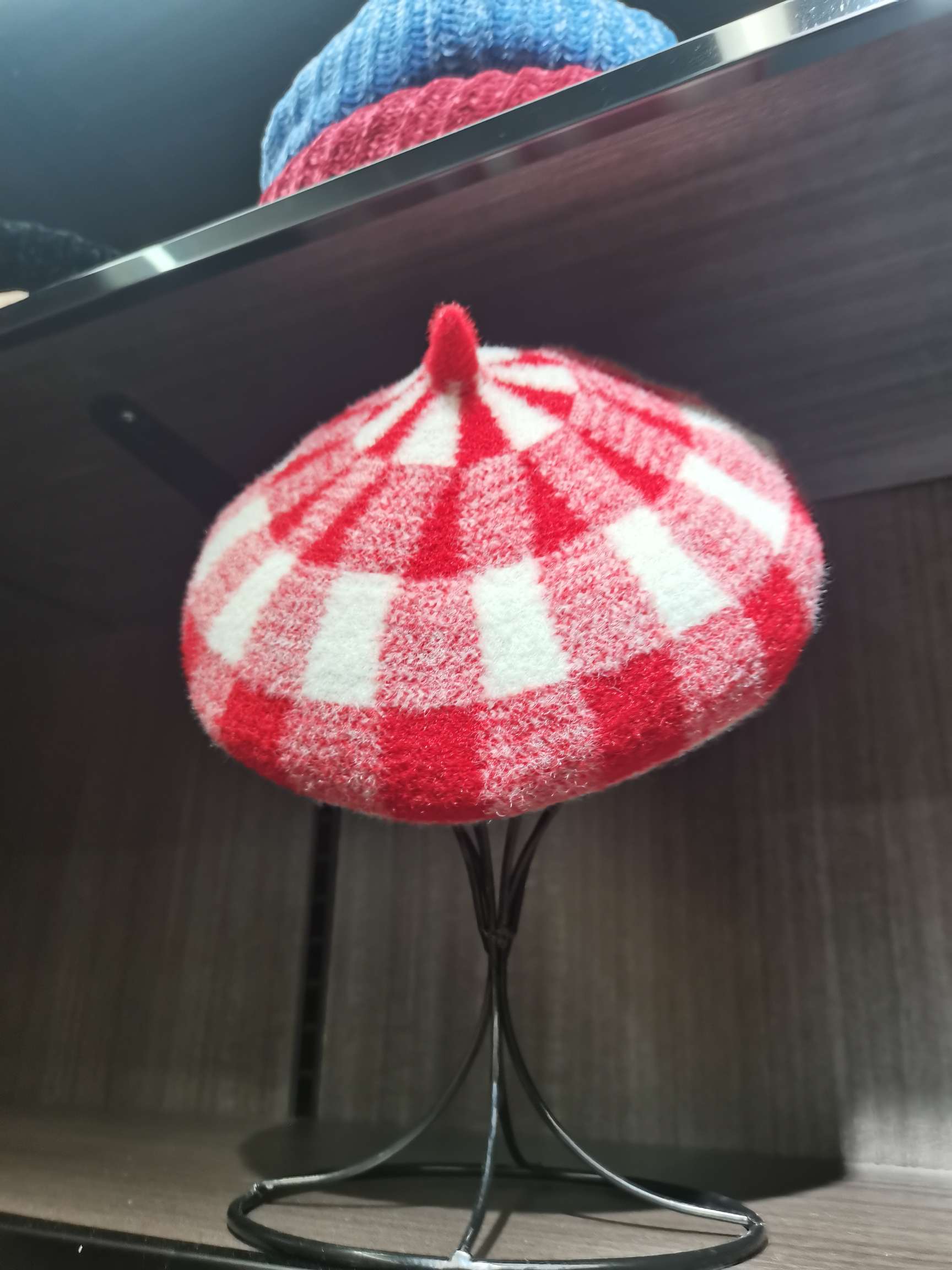 Mesh Wool Beret details Picture