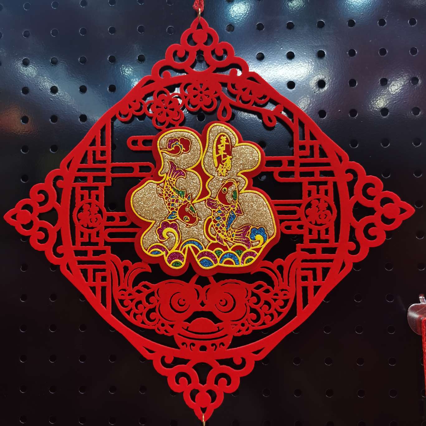 植绒立体福字门贴墙贴门幅新年画窗花乔迁用品新春节装饰详情图1