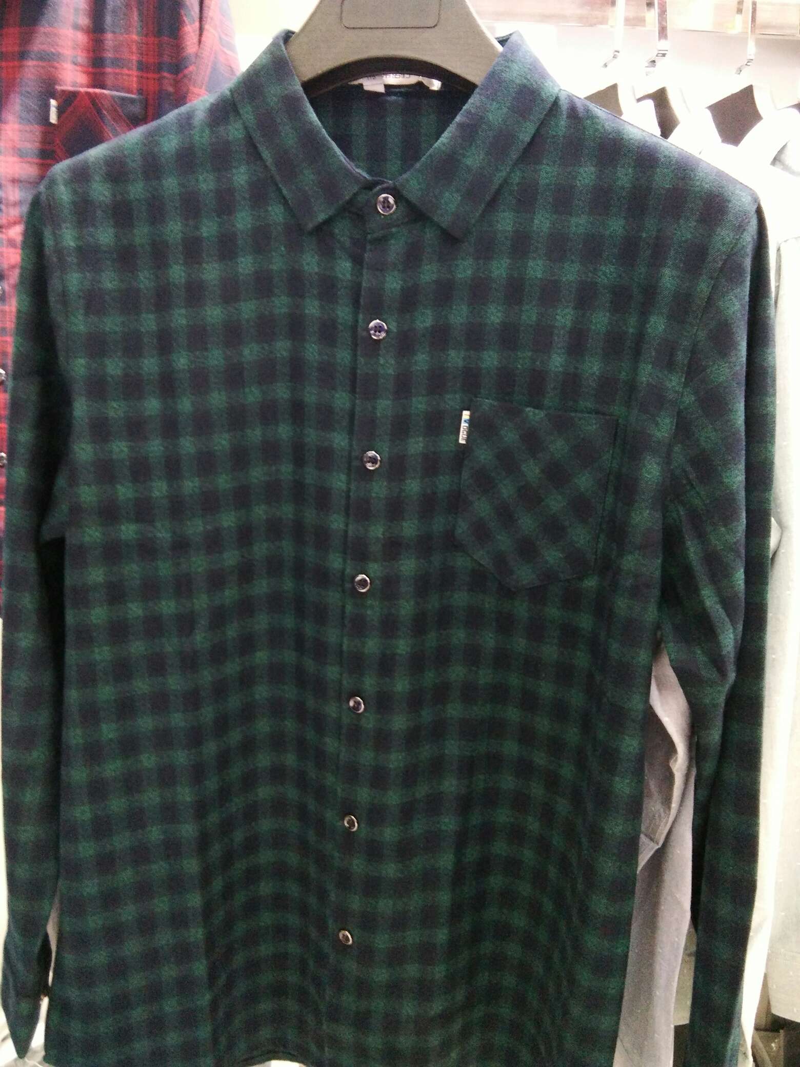 Casual plaid thickened shirt 8