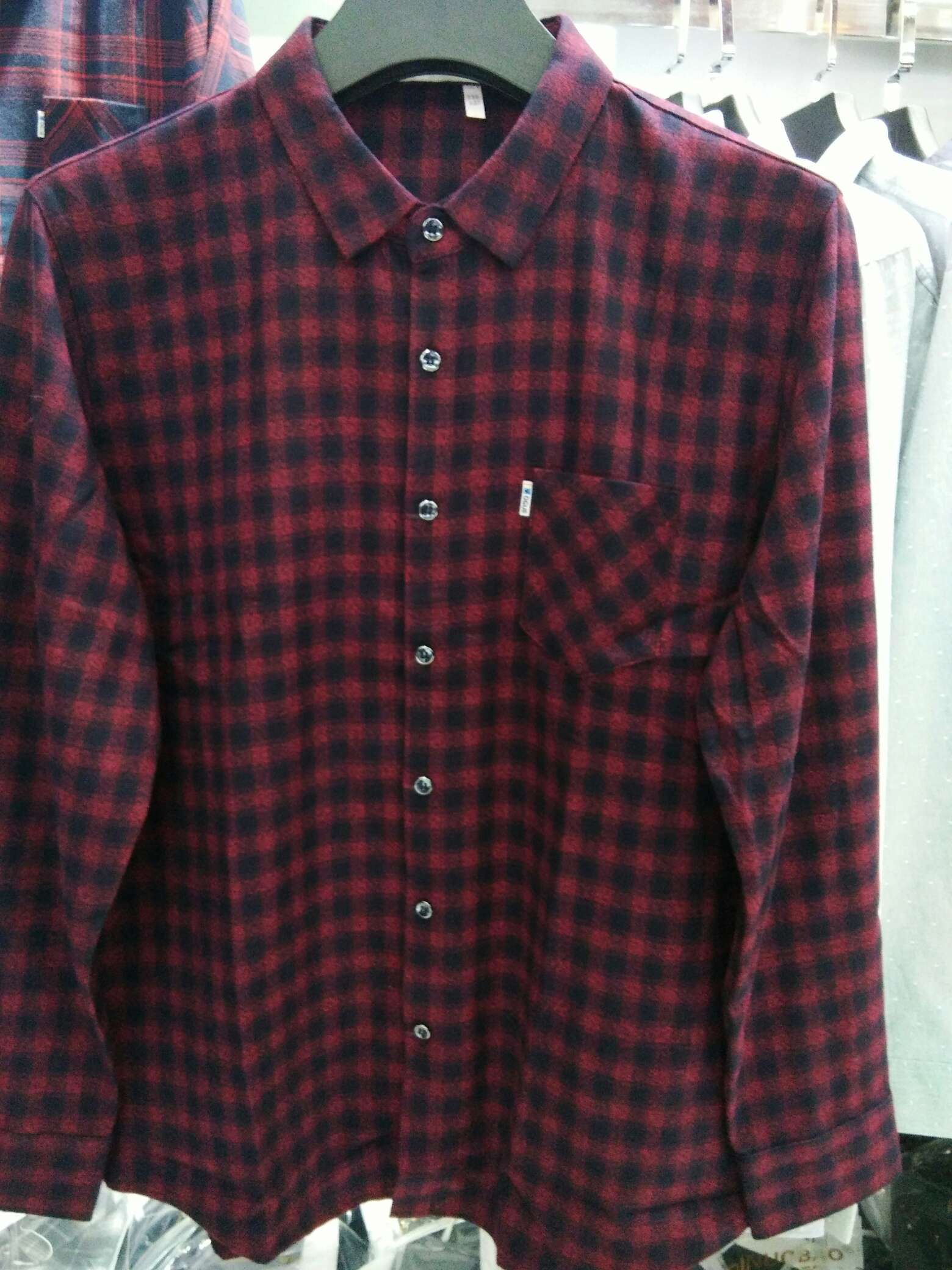 Casual plaid thickened shirt 2