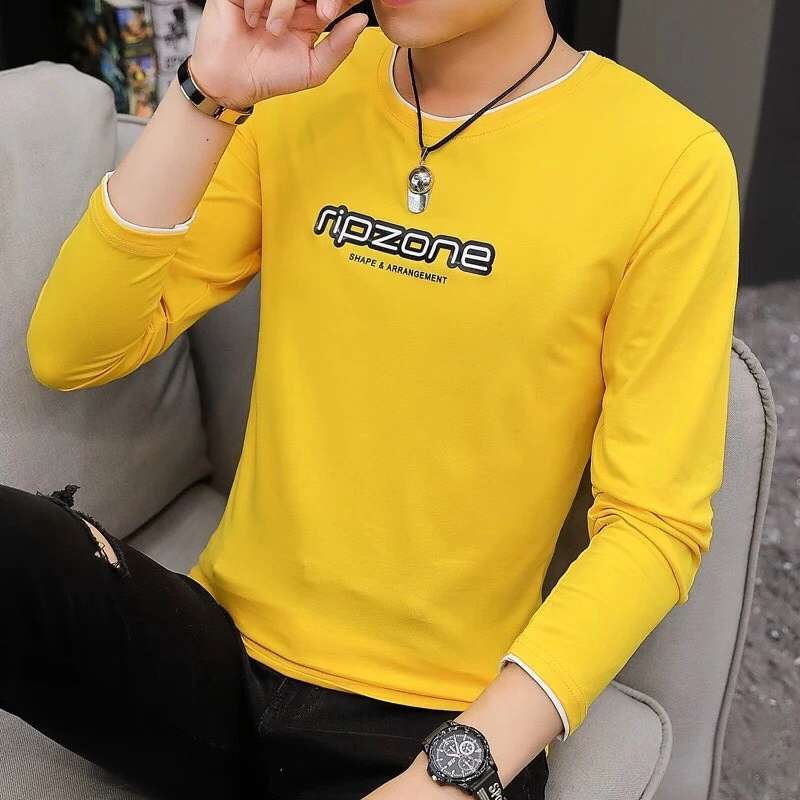 青少年时尚长袖T恤5636#，尺码M~3XL。产品图