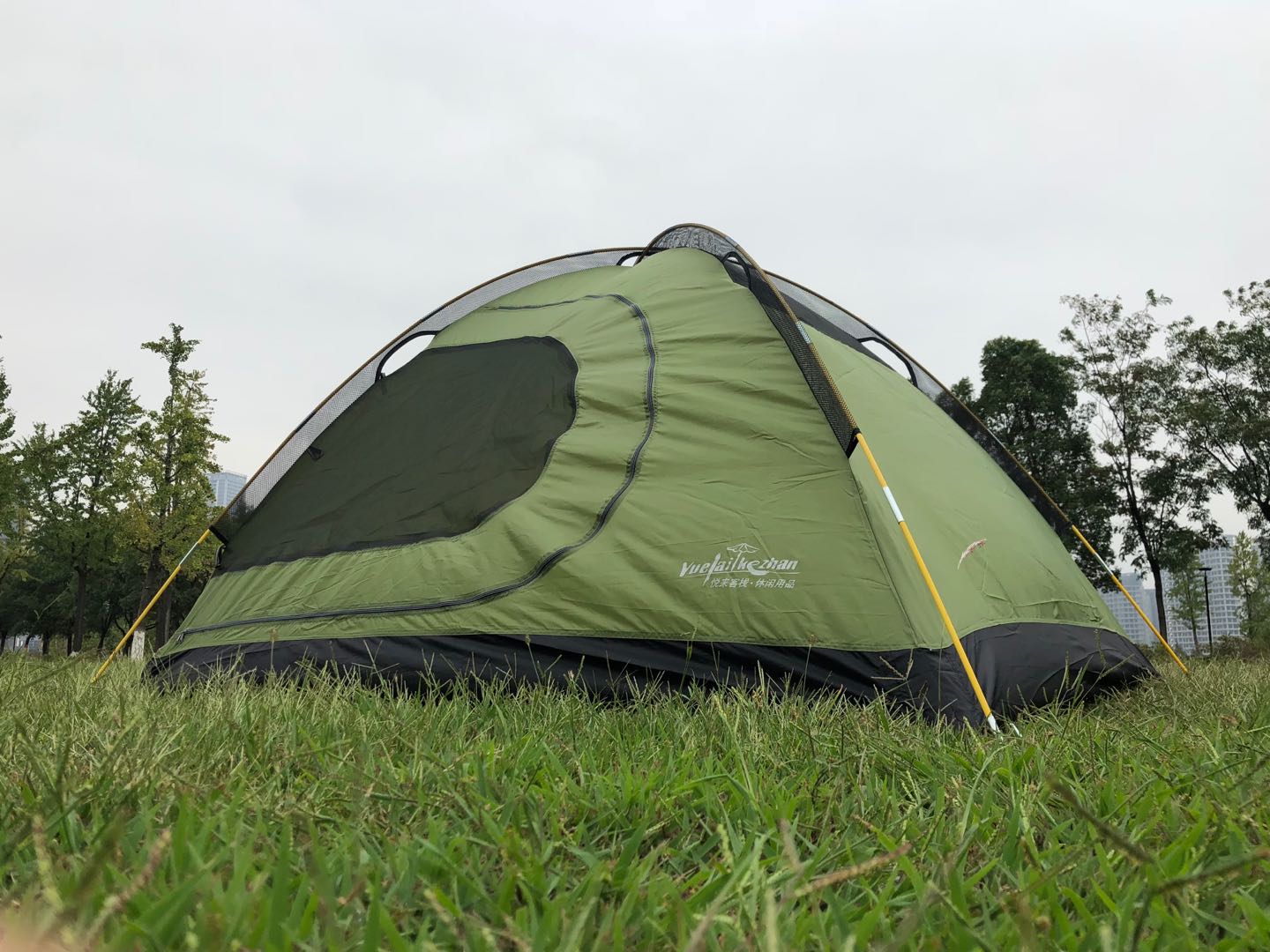 Yue Lai Inn ultra light 3-4 person tent Pole tent camping picnic tent manual tent double tent Item Picture