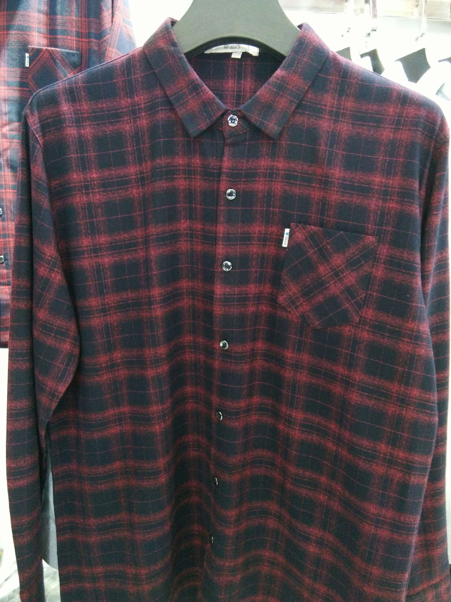 Casual plaid thickened shirt 7