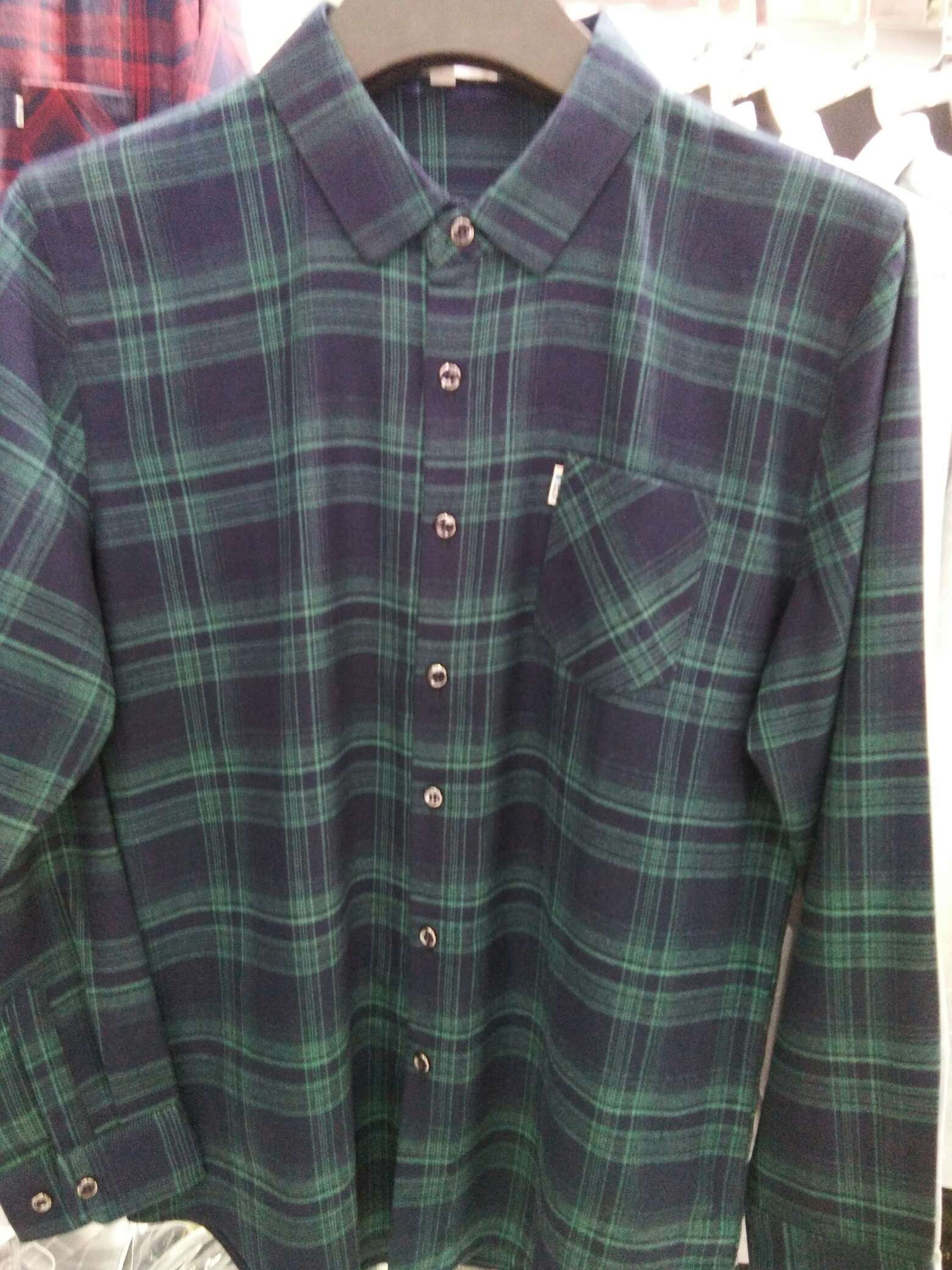 Casual plaid thickened shirt 5