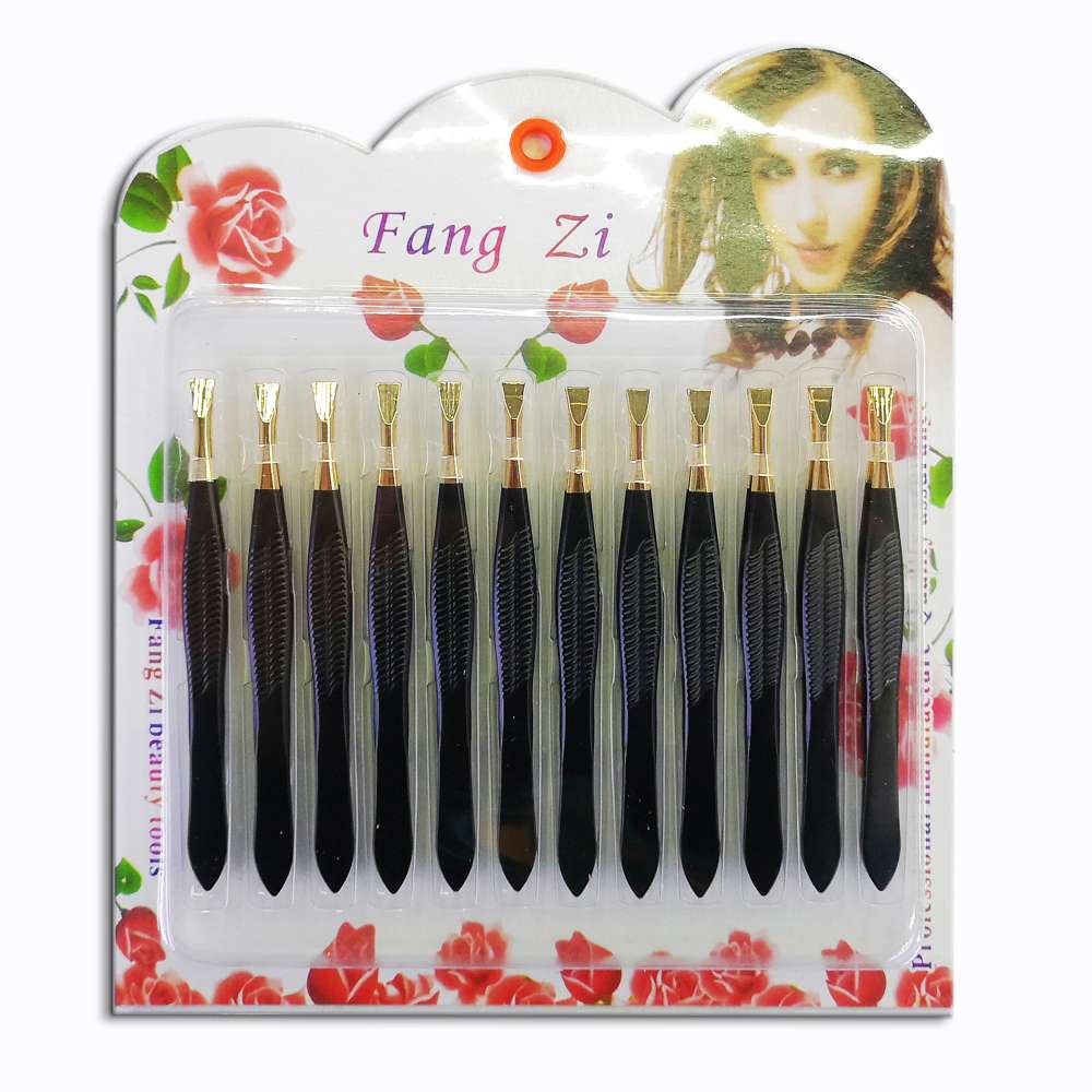 14193T half black half gold tweezers 12pc in thumbnail