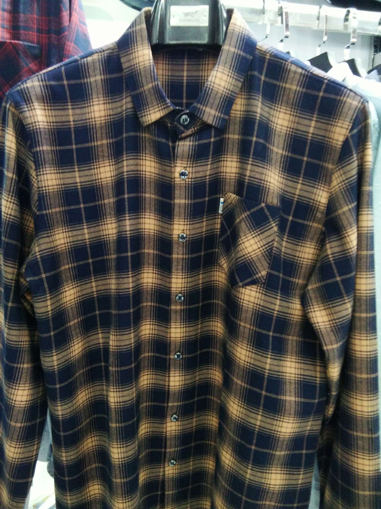 Casual plaid thickened shirt 6
