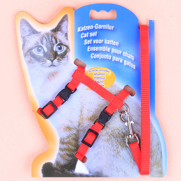 宠物猫线束和皮带，用于小猫可调式宠物牵引线束猫项圈详情图9