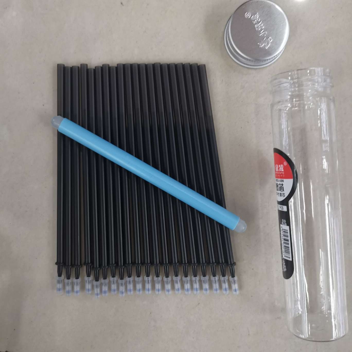 20 gel pen refills are given to the Friction Erasable pen Item Picture