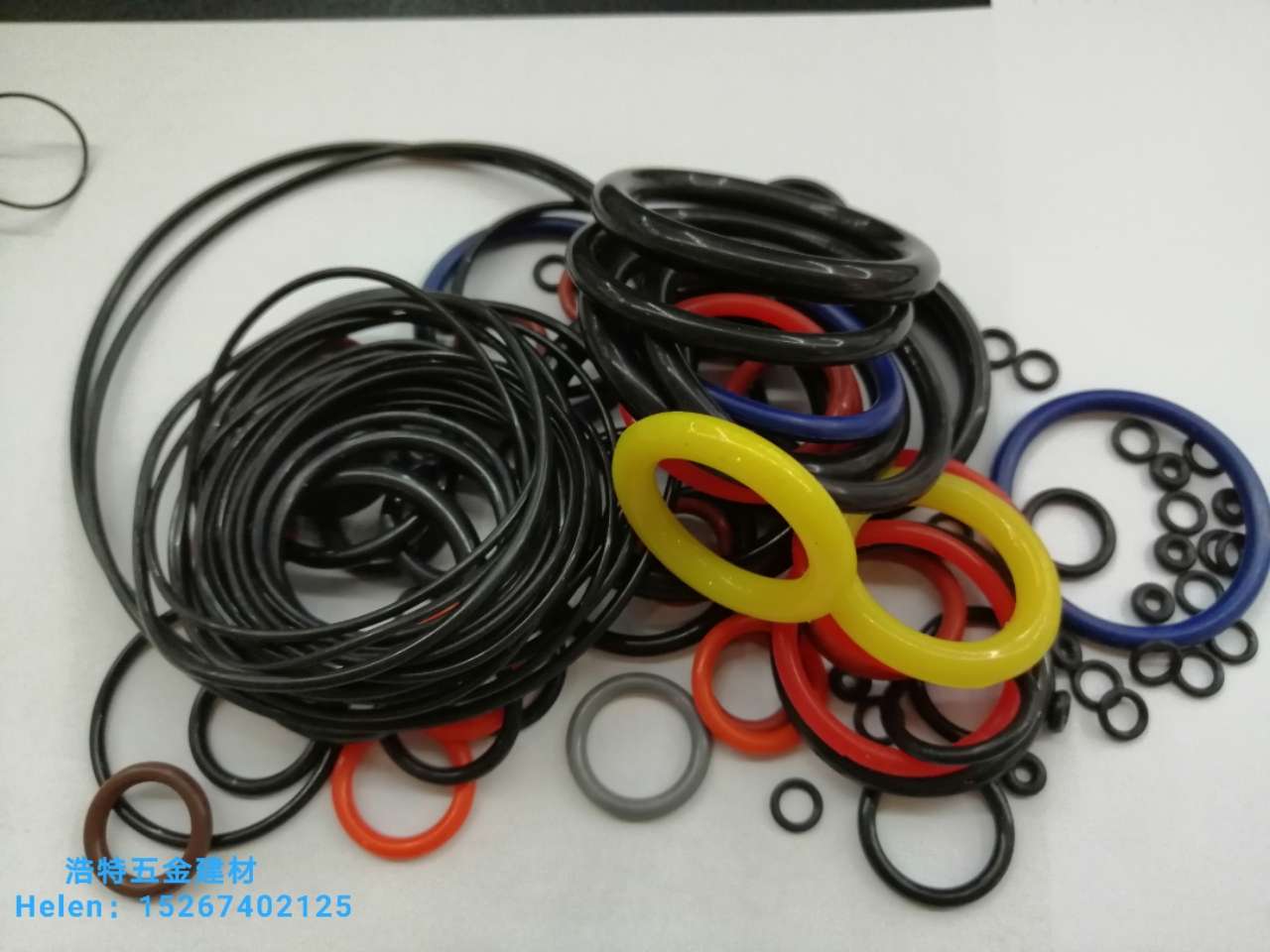 Rubber gasket sealing ring Rubber ring silicone ring O-ring leather gasket Leather rubber products round gasket oil resistant rubber ring color rubber gasket 9 details Picture