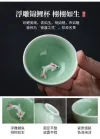 Koi tea set, one pot, six cups, Kung Fu cups, ceramic cups, tea cups, Tao Li Family 060 Application Scenario