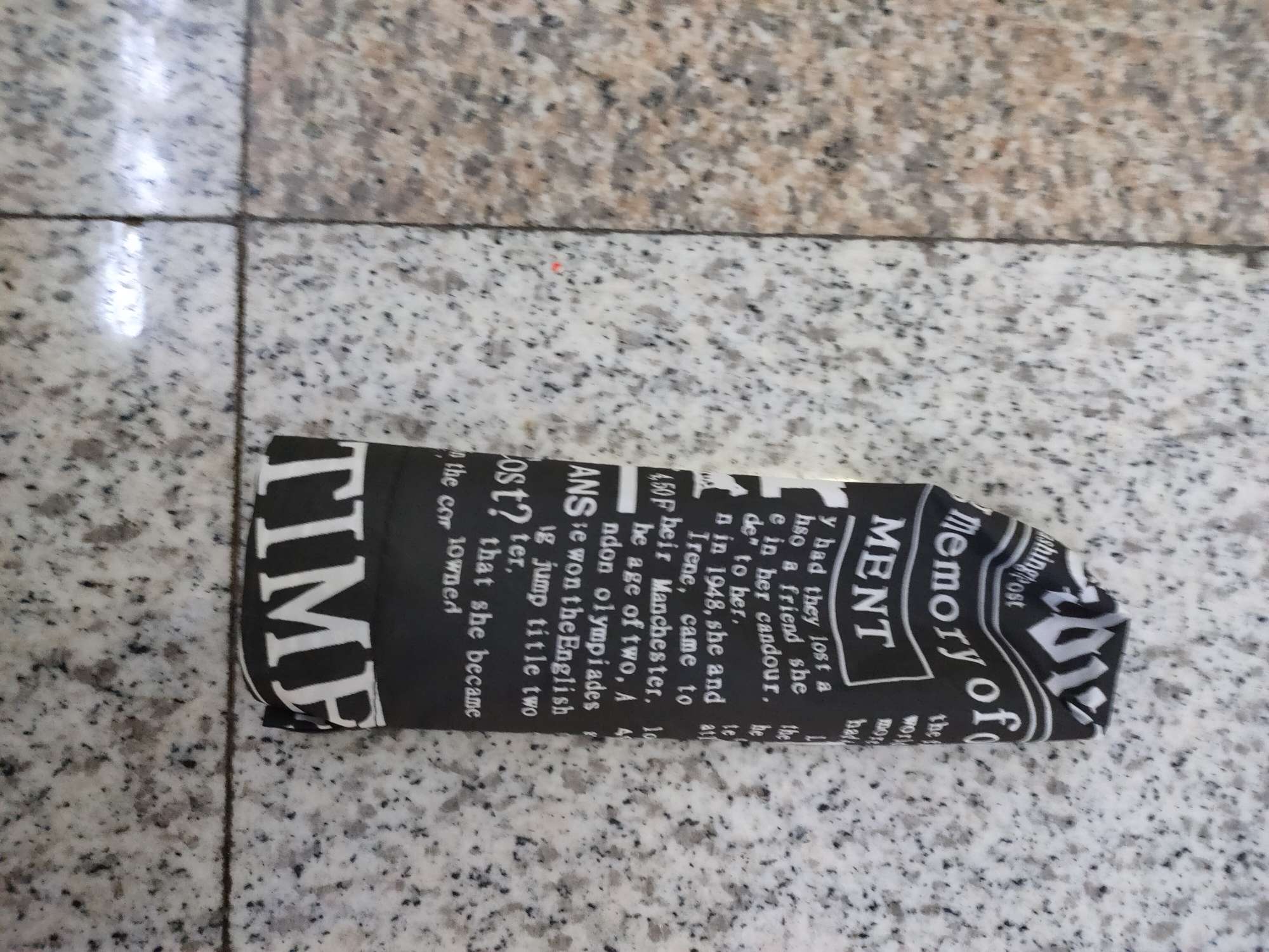 55cm8k three-fold ultra-mini umbrella, PG fabric printed Parisian letter umbrella detail image 5