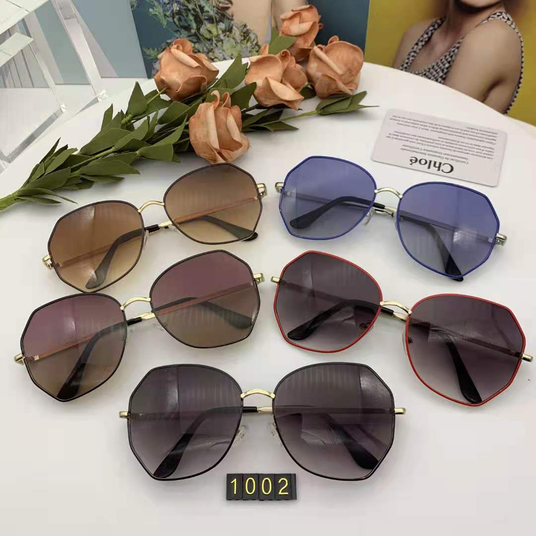 FP1002 2020 in-stock sunglasses, Korean-style popular sunshade glasses, fashionable large-frame same type UV protection sunglasses, polygonal sunglasses, trendy retro fashion sunglasses, radiation-proof glasses detail image 1