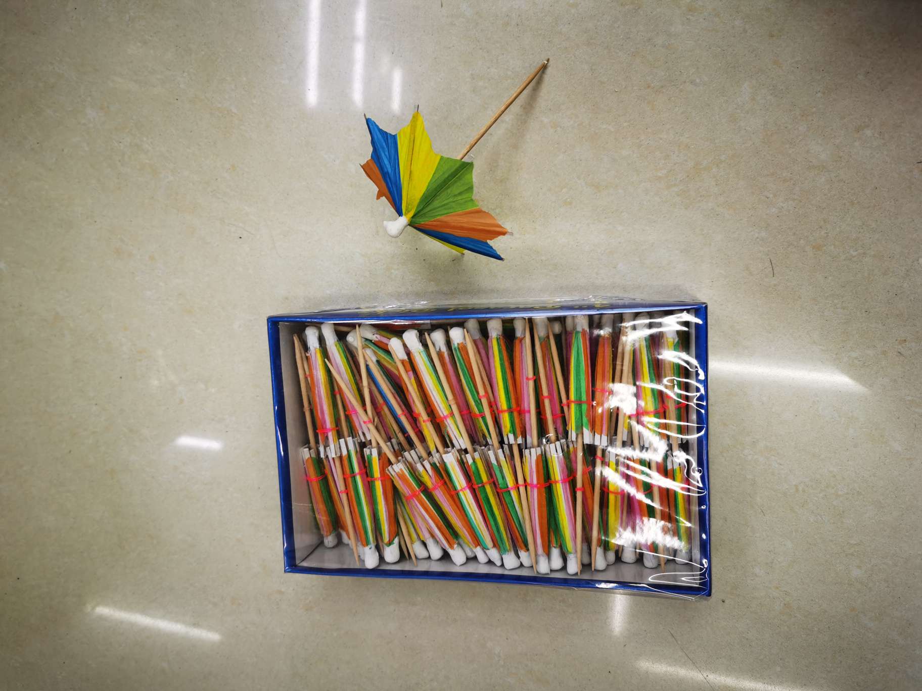 工艺花签八角伞