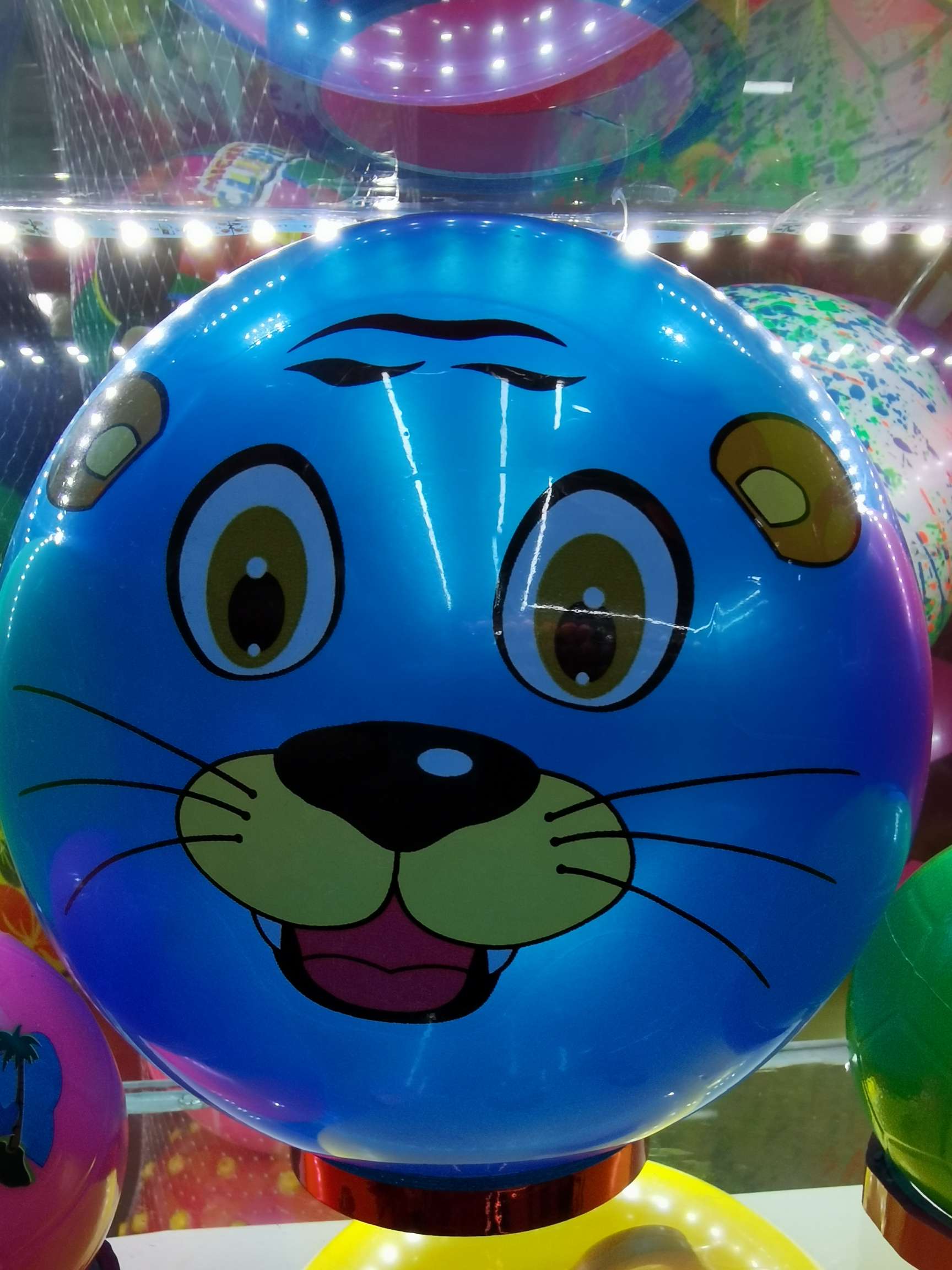 9寸贴标球细节图